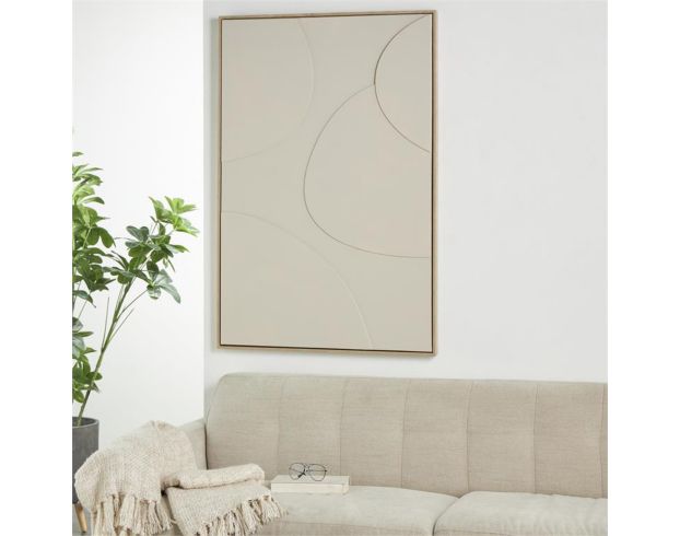 Uma Beige Wooden Geometric Framed Wall Art large image number 2