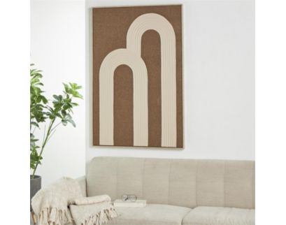 Uma Novogratz Brown Polyester Geometric Wall Art