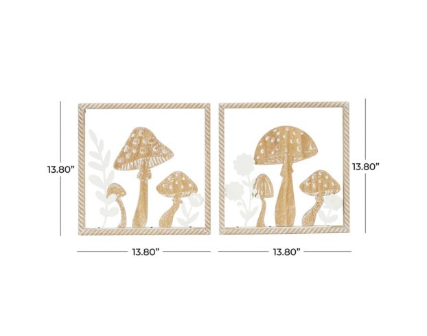 Uma Wood Cutout Mushroom Wall Art (Set of 2) large image number 4