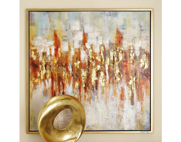 Uma Traditional Gold Abstract Wall Art 39 X 39 large image number 4