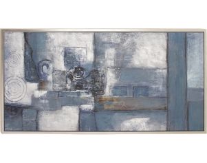 Uma Grey Abstract Wall Art 55 X 28