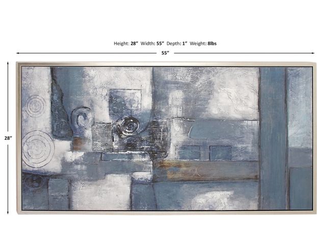 Uma Grey Abstract Wall Art 55 X 28 large image number 6