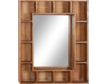 Uma Brown Wood Storage Wall Mirror 29 X 24 small image number 1