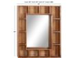 Uma Brown Wood Storage Wall Mirror 29 X 24 small image number 5
