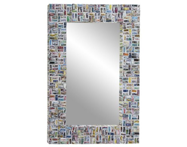 Uma Multi-Colored Glass Eclectic Wall Mirror 47 X 32 large image number 1