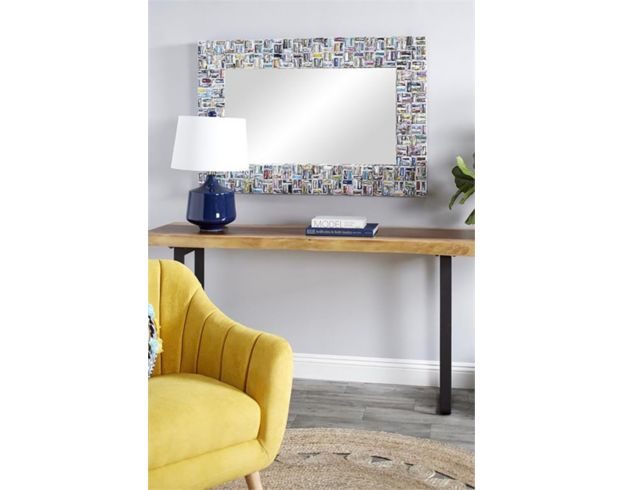 Uma Multi-Colored Glass Eclectic Wall Mirror 47 X 32 large image number 2