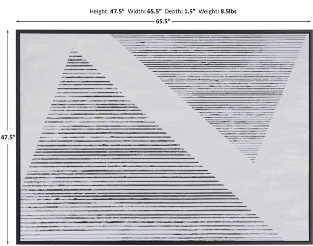 Uma Black Abstract Framed Wall Art 66 X 48 large image number 6