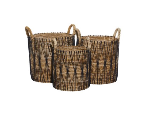 Uma Boho Storage Basket (Set of 3) large image number 1