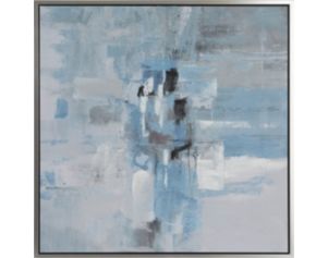 Uma Abstract Art Blue Wood 40 X 40