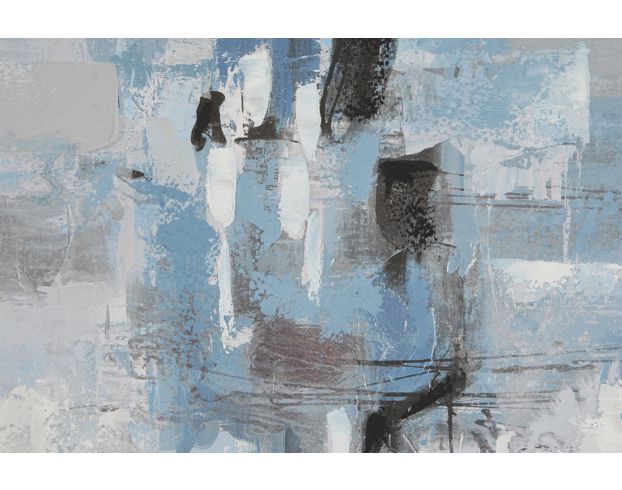 Uma Abstract Art Blue Wood 40 X 40 large image number 3
