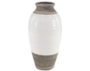 Uma 25-Inch Grey Coastal Vase