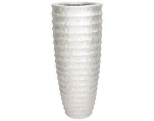 Uma 48-Inch White Polystone Vase
