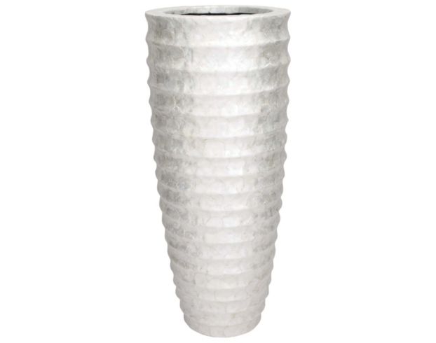Uma 48-Inch White Polystone Vase large image number 1