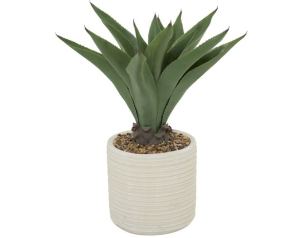 Uma 31-Inch Agave in White Planter large image number 1