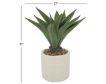 Uma 31-Inch Agave in White Planter small image number 3