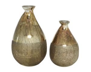 Uma Gold Rustic Vase (Set Of 2)