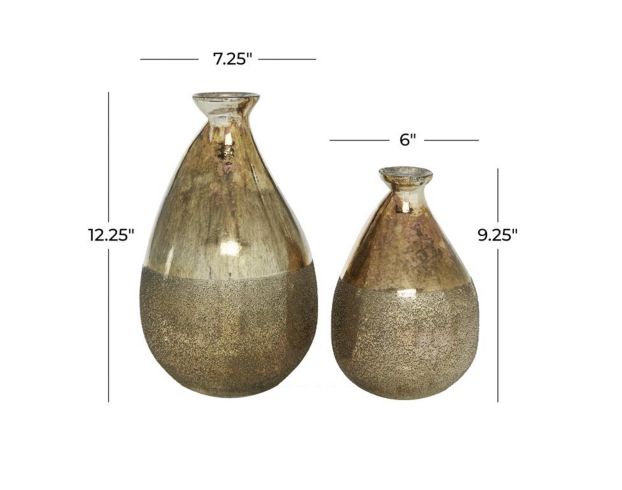 Uma Gold Rustic Vase (Set Of 2) large image number 3
