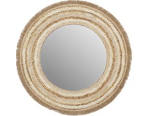 Uma Beige Bohemian 38-Inch Wall Mirror