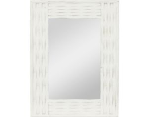 Uma White Wood Mirror 32 X 41