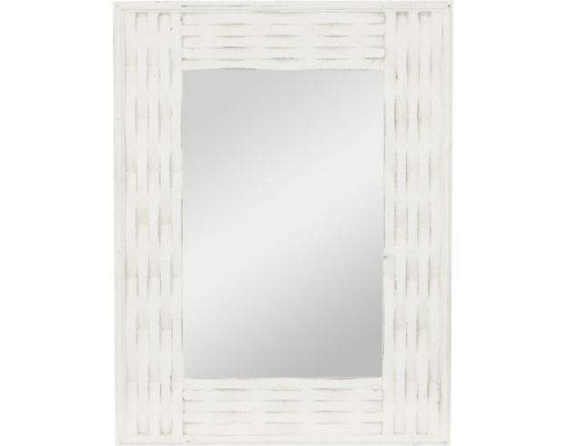 Uma White Wood Mirror 32 X 41 large image number 1