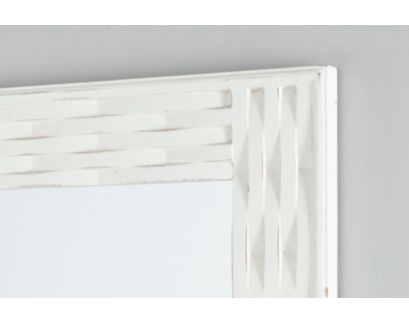 Uma White Wood Mirror 32 X 41