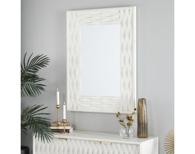 Uma White Wood Mirror 32 X 41 large image number 3