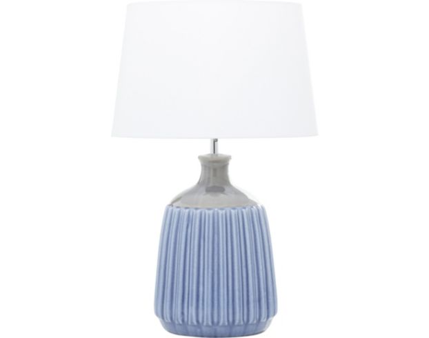 Uma Blue Ceramic Table Lamp large image number 1