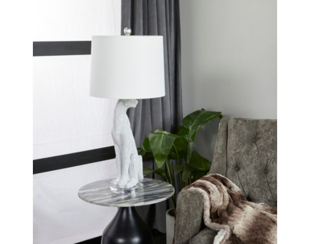 Uma White Table Lamp large image number 4