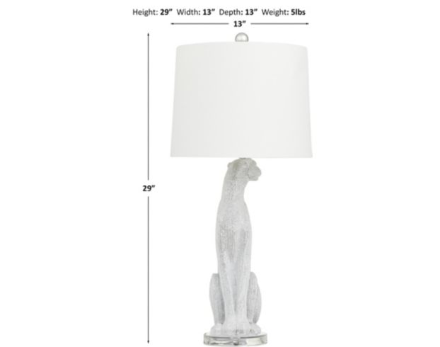 Uma White Table Lamp large image number 5
