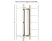 Uma White Room Divider Screen with Mirror 71 X52 small image number 4