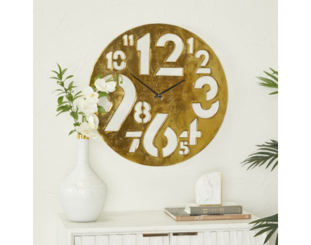 Uma 24-Inch Gold Wall Clock large image number 3