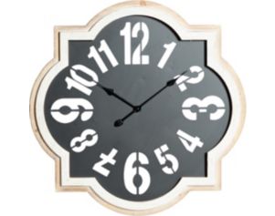 Uma Black Wall Clock 32 X 32