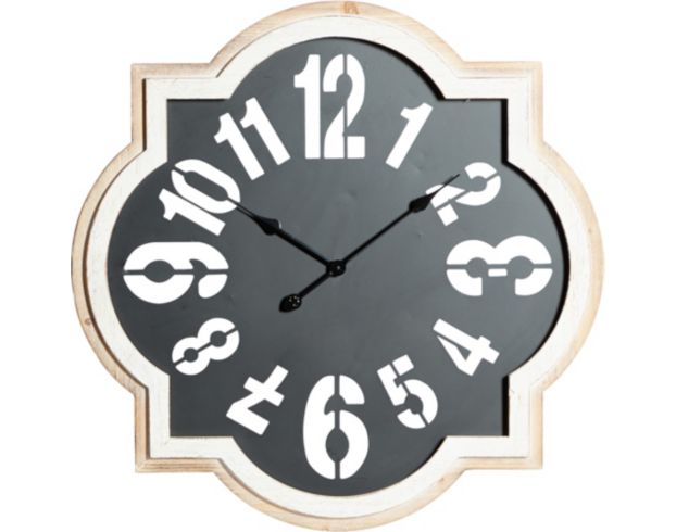Uma Black Wall Clock 32 X 32 large image number 1