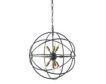 Uma Gold Metal Industral Chandelier 23 X 23 small image number 2