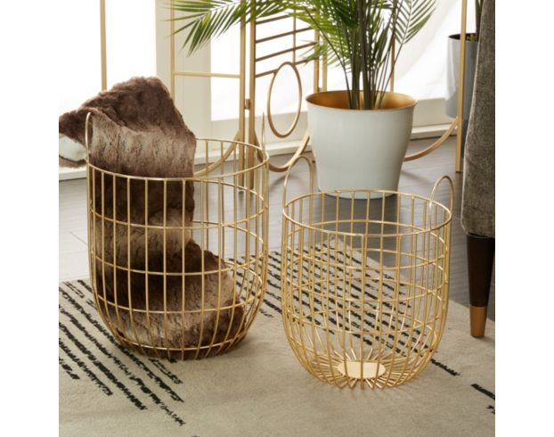 Gold Rhythm Wire 2-Tier Basket – Be Home