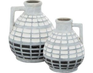 Uma Ceramic Coastal Vases Set of 2