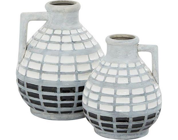 Uma Ceramic Coastal Vases Set of 2 large image number 1