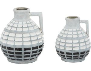 Uma Ceramic Coastal Vases Set of 2