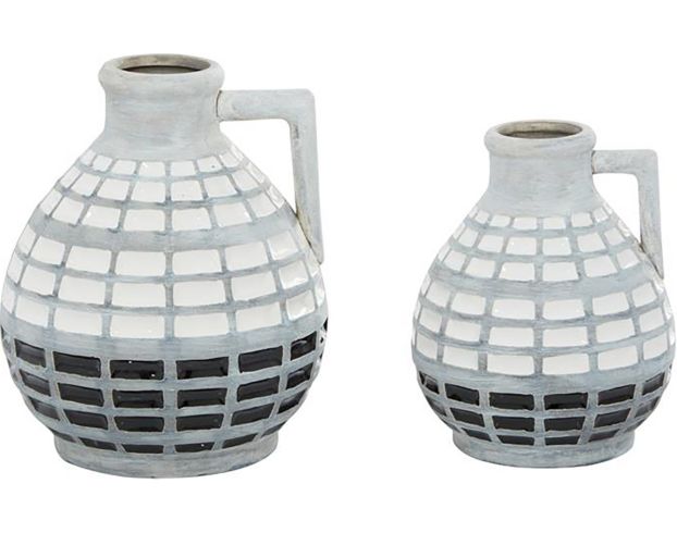 Uma Ceramic Coastal Vases Set of 2 large image number 2