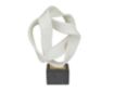 Uma 17" White Abstract Ribbon Line Sculpture small image number 1