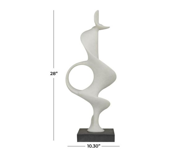 Uma 28" White Abstract Sculpture large image number 5