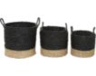 Uma Black Seagrass Basket (Set Of 3) small image number 2