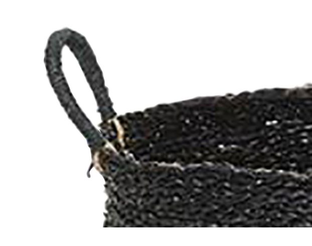Uma Black Seagrass Basket (Set Of 3) large image number 6