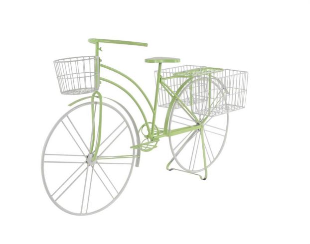 Uma Green Metal Bike Plant Stand large image number 2