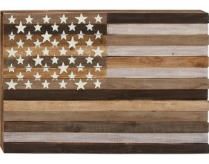 Uma American Flag Wood Wall Decor 44 X 30