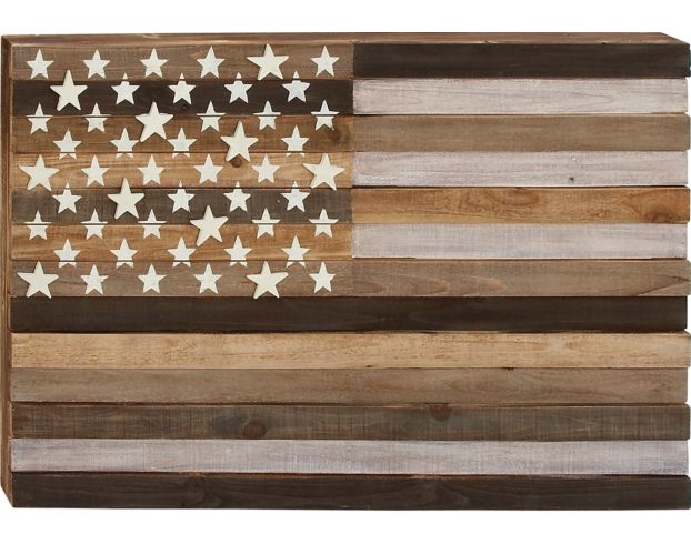Uma American Flag Wood Wall Decor 44 X 30 large image number 1