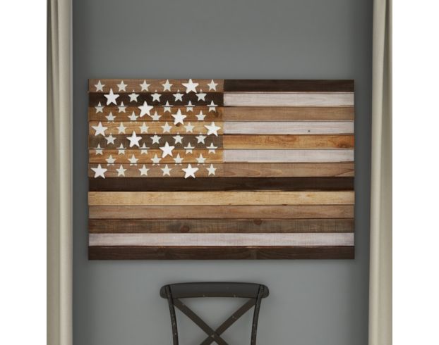 Uma American Flag Wood Wall Decor 44 X 30 large image number 6