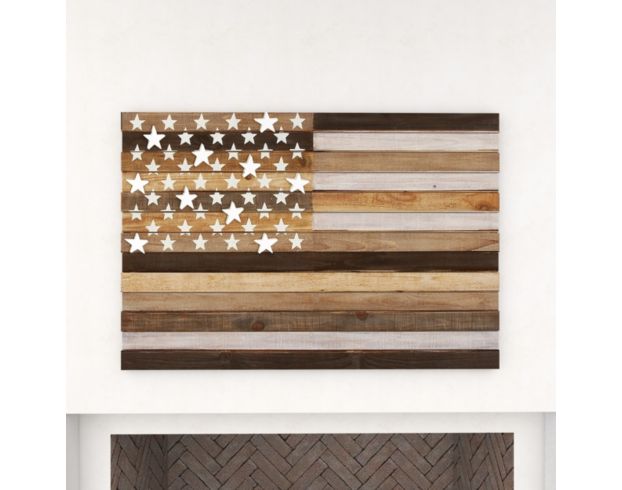 Uma American Flag Wood Wall Decor 44 X 30 large image number 7