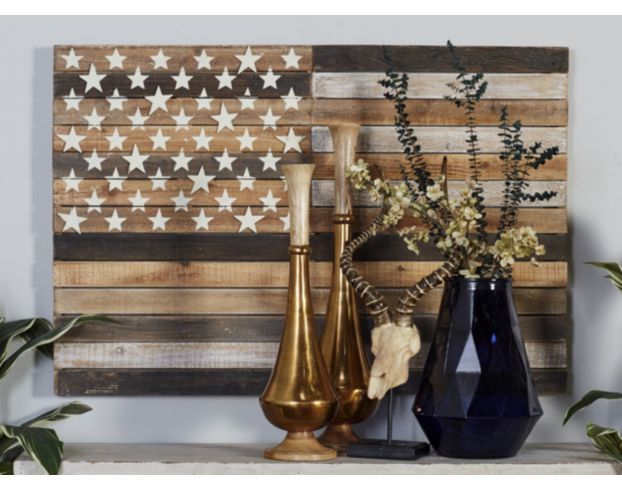 Uma American Flag Wood Wall Decor 44 X 30 large image number 9