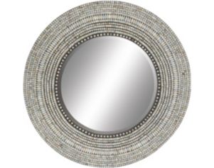 Uma Round 39-Inch Shell Mirror